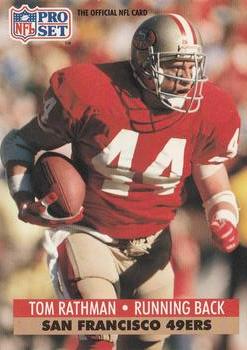 Tom Rathman San Francisco 49ers 1991 Pro set NFL #294